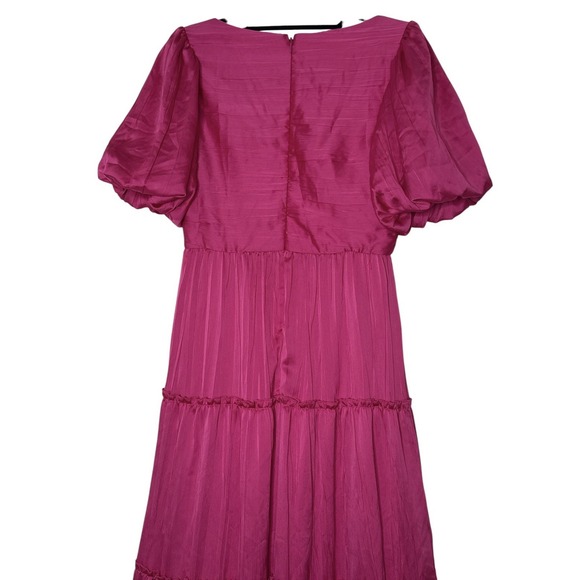New AQUA Formal Gown Maxi Dress Women's Size 8 Hot Pink Cóctel Designer Elegant - Picture 12 of 13